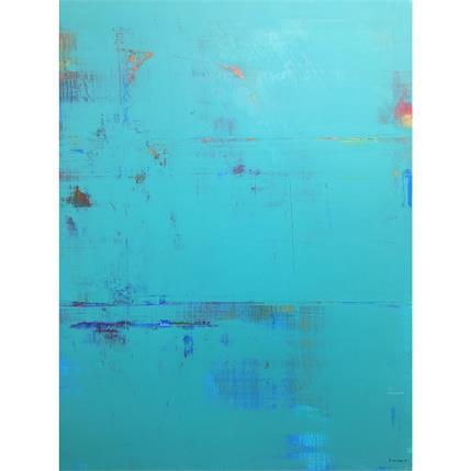 Peinture Turquoise par Reymann Daniel | Tableau Abstrait Acrylique minimaliste