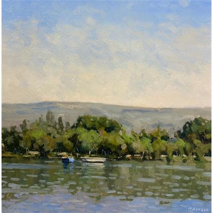 Painting Lac d'Esparon - 2523 by Giroud Pascal | Painting Figurative Oil Landscapes