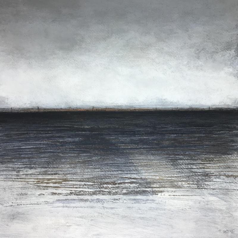 Peinture Horizon 11 par Geyre Pascal | Tableau Abstrait Acrylique, Huile Paysages