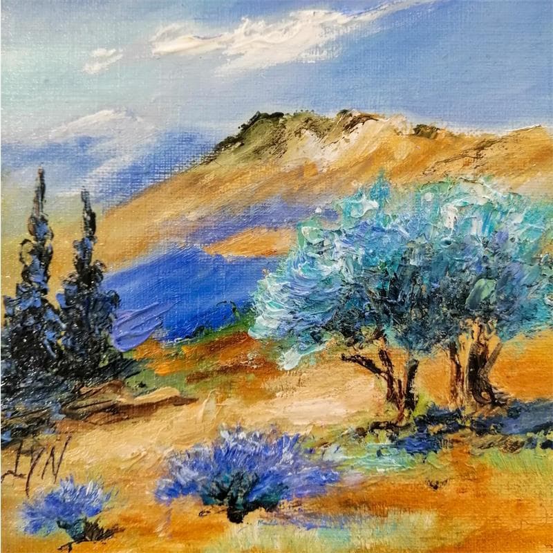 Painting lubéron provence by Lyn | Painting Figurative Oil Landscapes