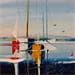 Painting La voile blanche by Fonteyne David | Painting Figurative Oil Landscapes