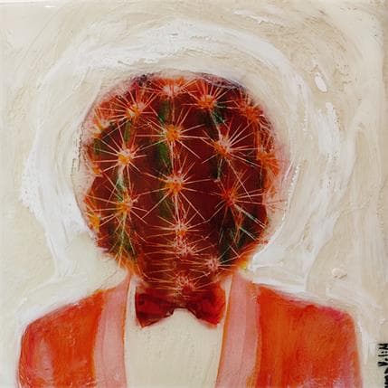 Painting El mayordomo cactus by Bofill Laura | Painting Surrealist Mixed Portrait