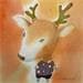 Painting Deer by Masukawa Masako | Painting Naive art Life style Watercolor
