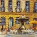 Painting Place d'Albertas by Arkady | Painting Figurative Oil Urban