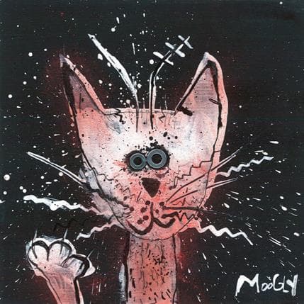 Peintures Petit Format Chat Qui Louche Mais Cool Par Moogly Carre D Artistes