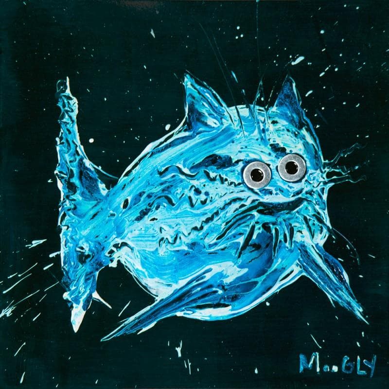 Painting Poisson Chat Electrique By Moogly Carre D Artistes