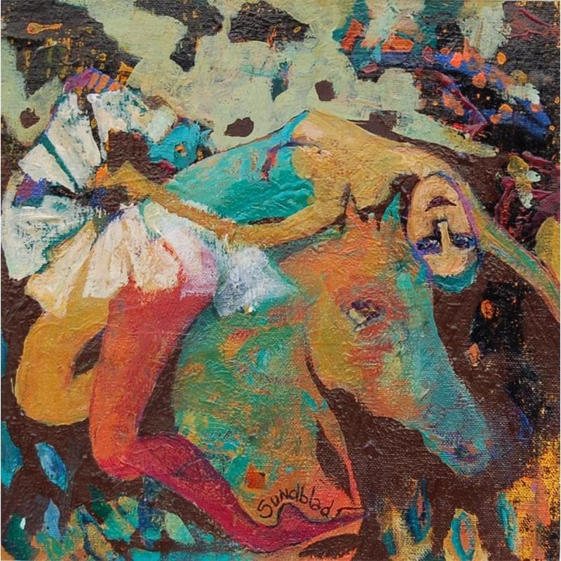Peinture ANA EN EL CIRCO par Sundblad Silvina | Tableau Figuratif Acrylique, Huile scènes de vie