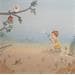 Gemälde Gabin, souffleur de plumes von Marjoline Fleur | Gemälde Naive Kunst Alltagsszenen
