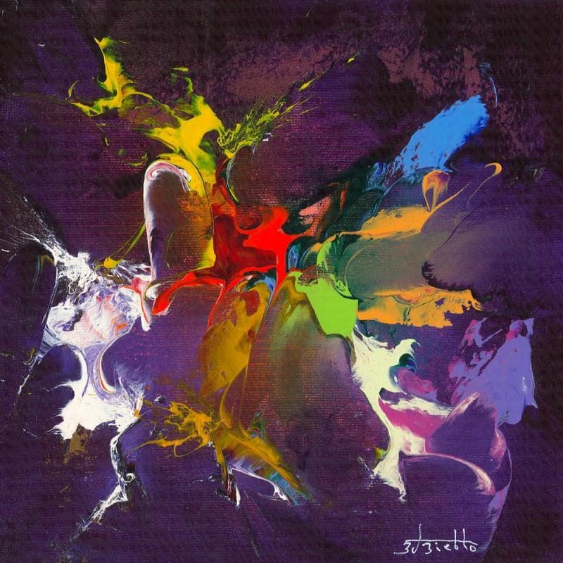 Peinture 15.11.16 Violet par Zdzieblo Thierry | Tableau Abstrait Minimaliste Acrylique
