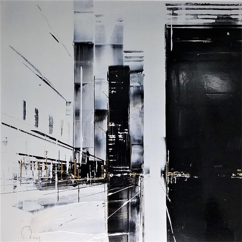 Painting Eden by Rey Julien | Painting Figurative Mixed Urban Black & White