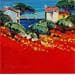 Peinture Hameau des vacances par Corbière Liisa | Tableau Figuratif Huile Paysages Vues marines