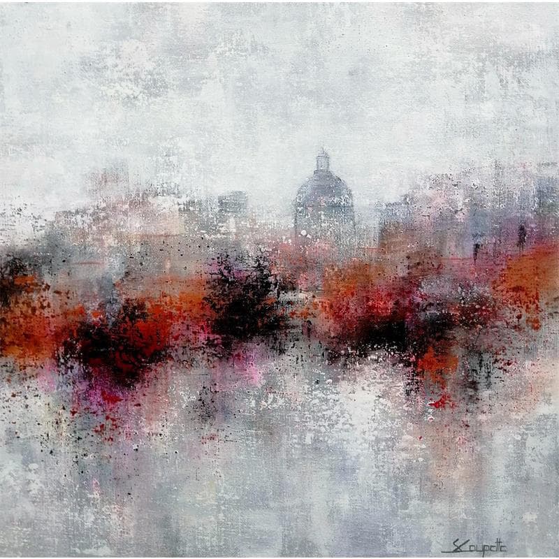 Painting DRIVING HOME by Coupette Steffi | Painting Abstract Acrylic Urban