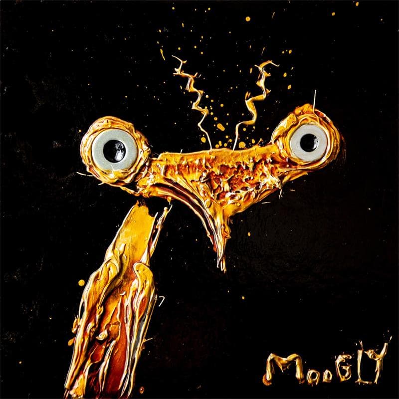 Peinture Interactus par Moogly | Tableau Art Singulier Mixte animaux