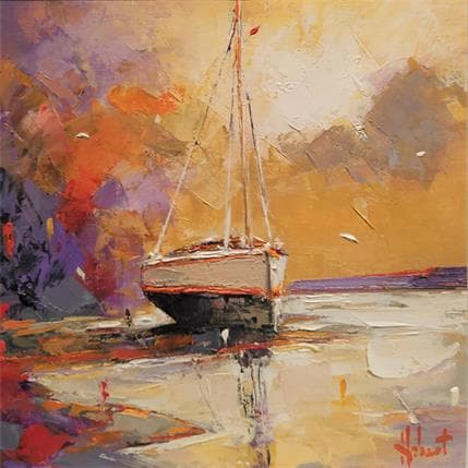 Painting ECHOUEE by Hébert Franck | Painting Figurative Oil Marine