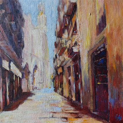 Painting calle argenteria by Galileo Gabriela | Painting Figurative Oil Urban