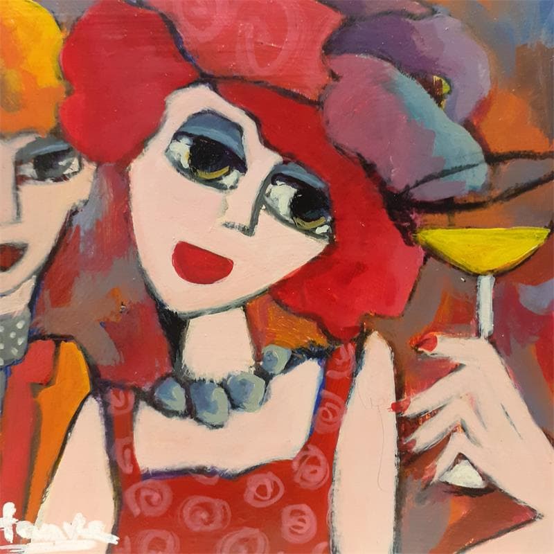 Painting Le couple by Fauve | Painting Figurative Acrylic Life style