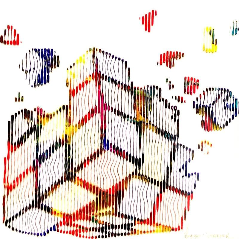 Painting Rubix cube game by Schroeder Virginie | Painting Pop art Mixed Pop icons