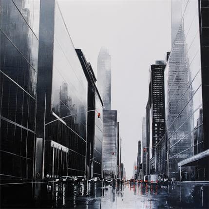 Painting Immensité urbaine by Galloro Maurizio | Painting Figurative Oil Urban