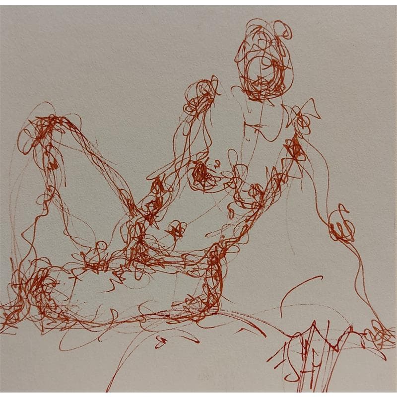 Painting Rozenn by Sahuc François | Painting Figurative Acrylic Nude