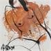 Painting Terre de sienne 4 by Chaperon Martine | Painting Figurative Nude Acrylic