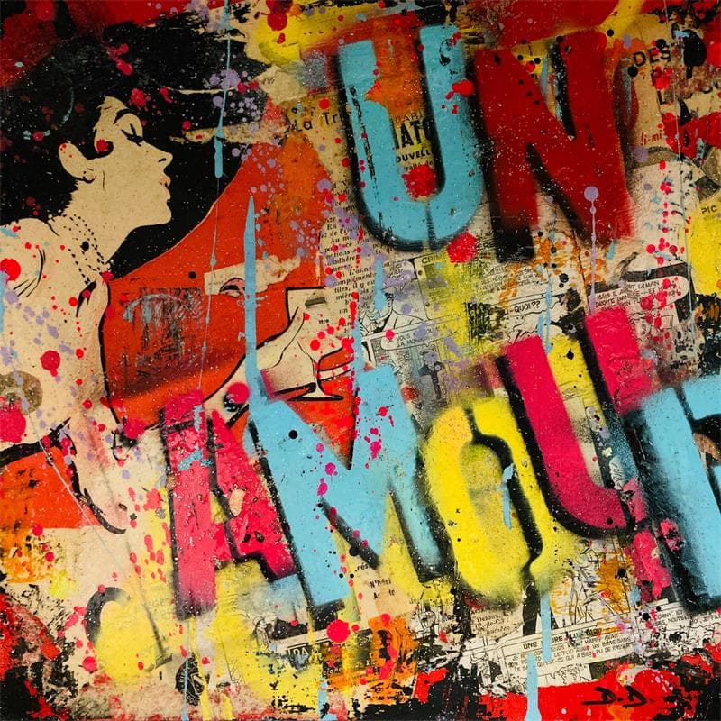 Painting UNJ AMOUR by Drioton David | Painting Pop-art Acrylic Pop icons