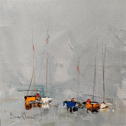 Painting Annonce d'orage by Klein Bruno | Painting Figurative Oil Marine