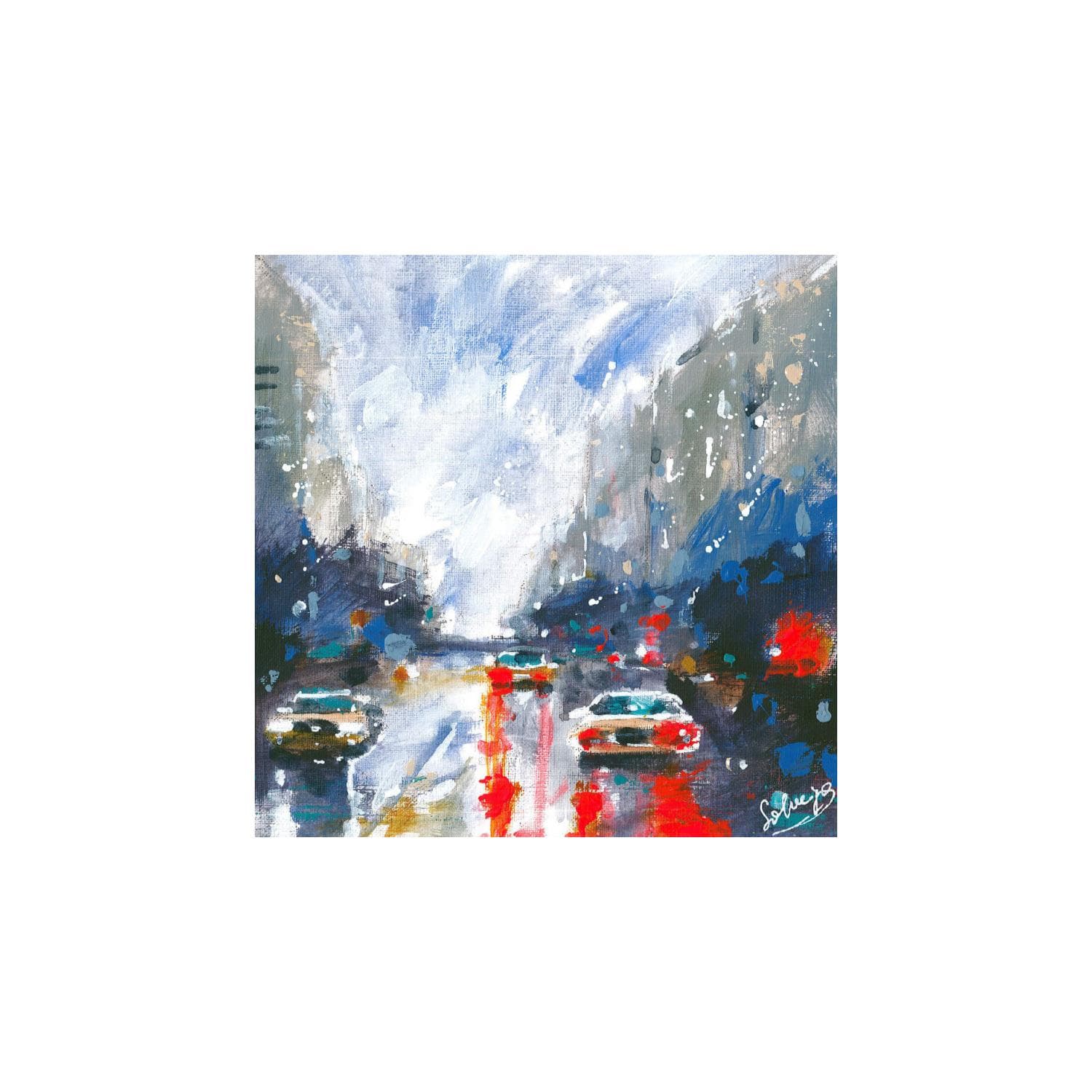 Small Paintings Summer In The City 2 By Solveiga Carre D Artistes