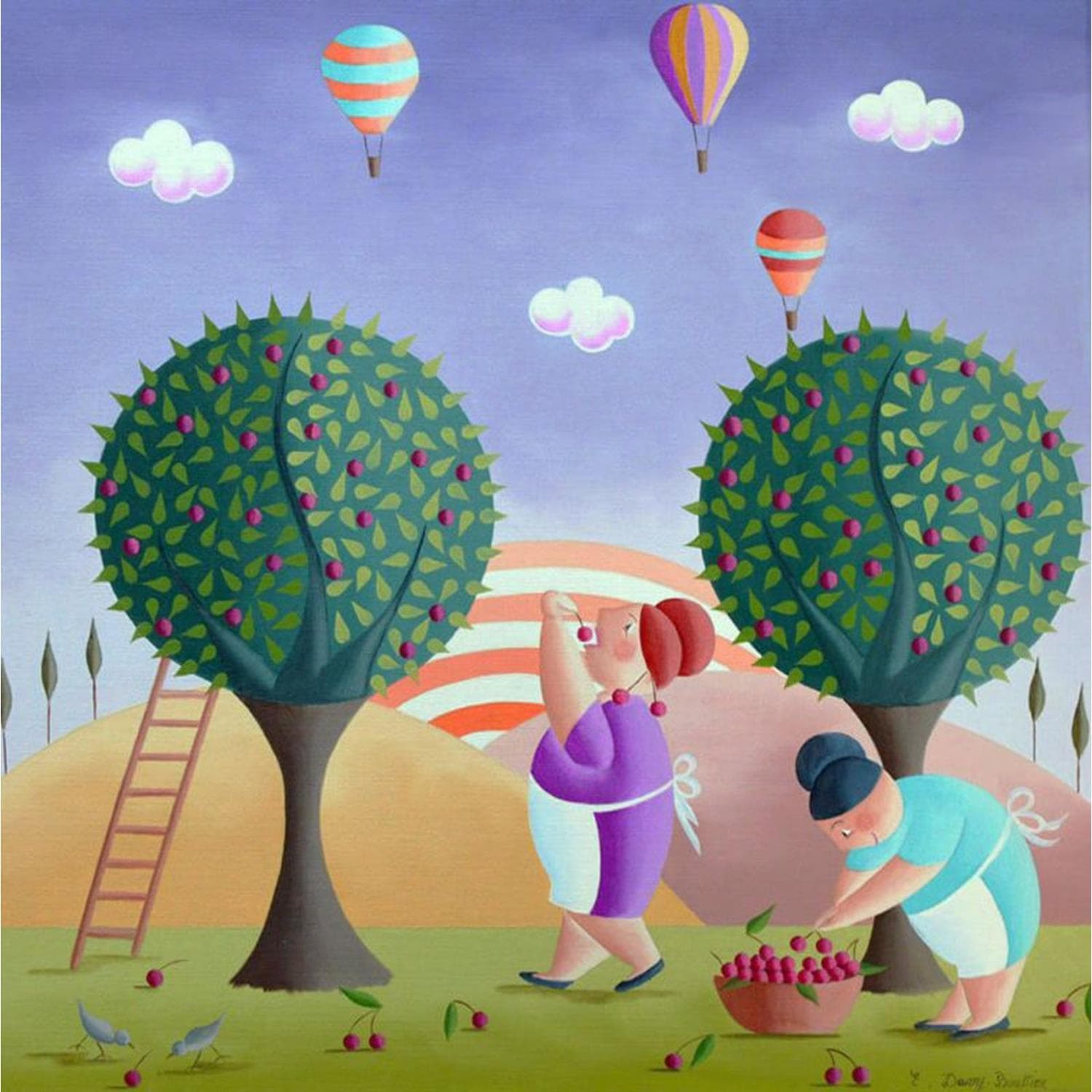 Small Paintings Le Temps Des Cerises By Elisabeth Davy Bouttier Carre D Artistes