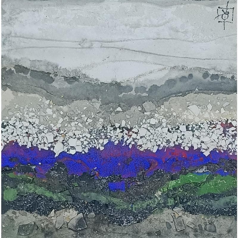Painting T112 by Boiteux Etienne | Painting Abstract Mixed Landscapes
