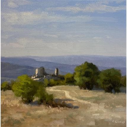 Peinture Ruine en Haute-Provence - 2620 par Giroud Pascal | Tableau Figuratif Huile Paysages