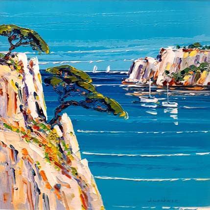 Peinture Vacances au paradis par Corbière Liisa | Tableau Figuratif Huile Paysages
