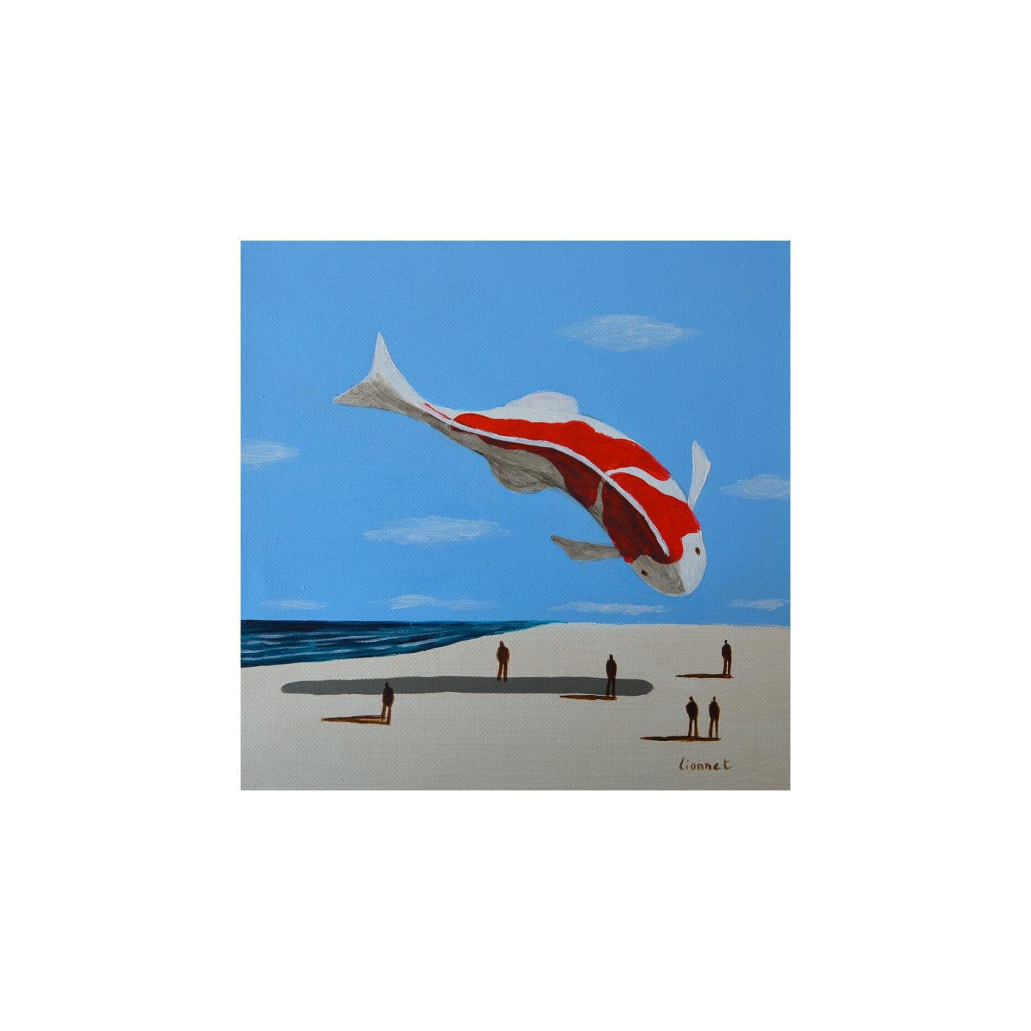 Small Paintings Carpe Koi By Pascal Lionnet Carre D Artistes