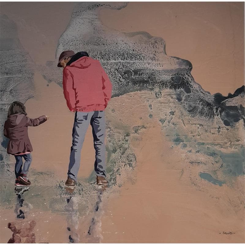 Gemälde Papa là von Sand | Gemälde Figurativ Alltagsszenen Acryl
