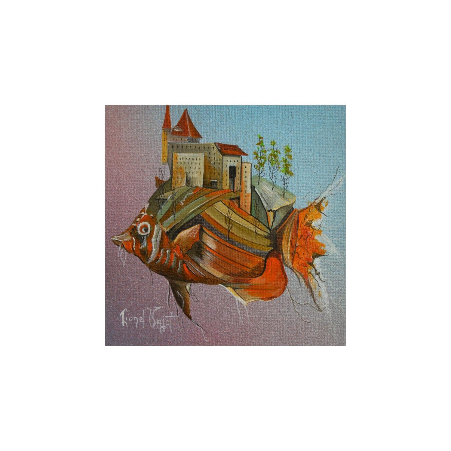 Small Paintings Le Poisson Chateau By Lionel Valot Carre D Artistes