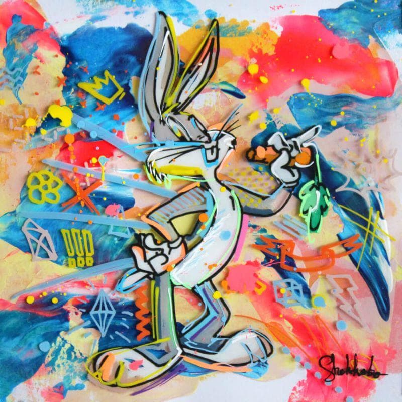 Small paintings Bugs Bunny 21a by SHOKKOBO - Carré d’artistes