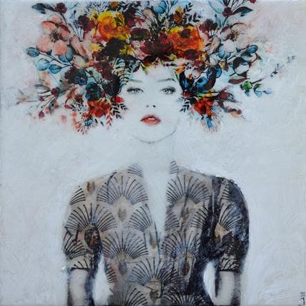 Painting Super Natural by Bofill Laura | Painting Figurative Mixed Portrait