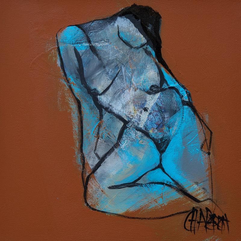 Painting Terre 1 by Chaperon Martine | Painting Figurative Mixed Nude