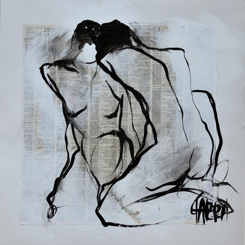 Painting Couple 2 by Chaperon Martine | Painting Figurative Mixed Nude