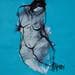 Painting Bleu by Chaperon Martine | Painting Figurative Nude Acrylic