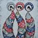 Gemälde Les danseuses von Blais Delphine | Gemälde Naive Kunst Alltagsszenen Acryl
