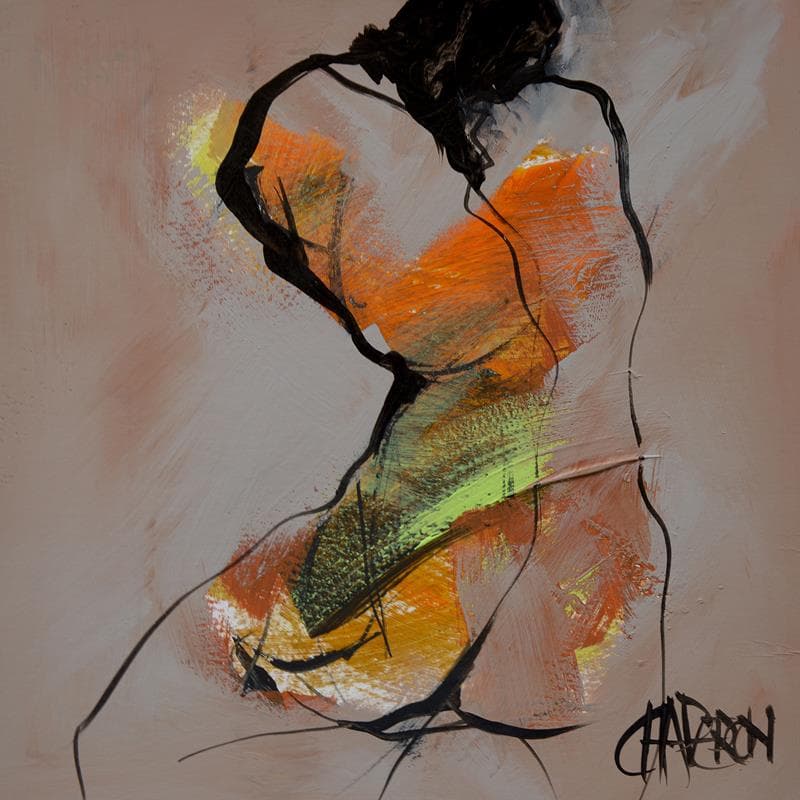 Painting Printemps 4 by Chaperon Martine | Painting Figurative Acrylic Nude