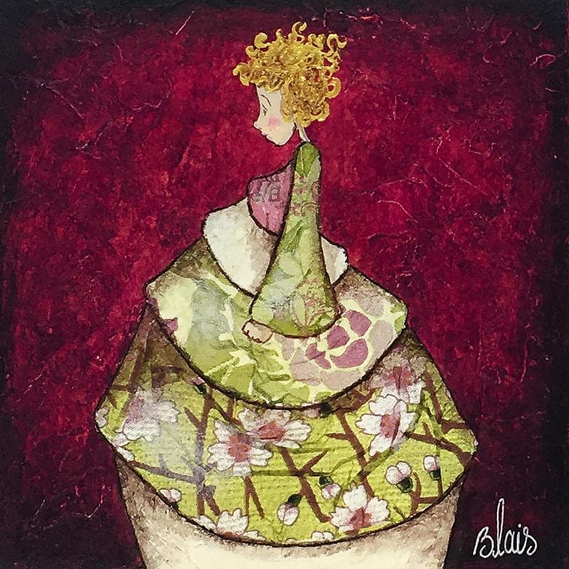 Painting Rose by Blais Delphine | Painting Illustrative Mixed Life style