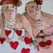 Painting Charlotte Marie by Colombo Cécile | Painting Figurative Mixed Life style