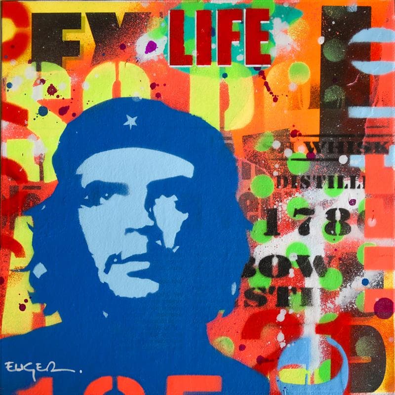 Painting Che Pop by Euger Philippe | Painting Pop art Mixed Pop icons
