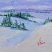 Gemälde Jour de neige von Vitoria | Gemälde Figurativ Landschaften Öl Acryl