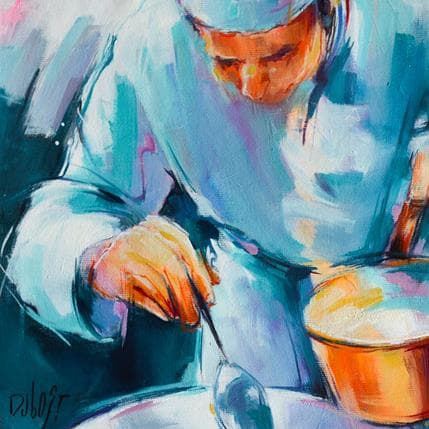 Painting Oui chef! by Dubost | Painting Figurative Acrylic Life style