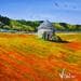 Gemälde L'automne en Bourgogne von Vitoria | Gemälde Figurativ Landschaften Öl Acryl