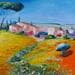 Peinture Provence par Vitoria | Tableau Figuratif Paysages Huile Acrylique