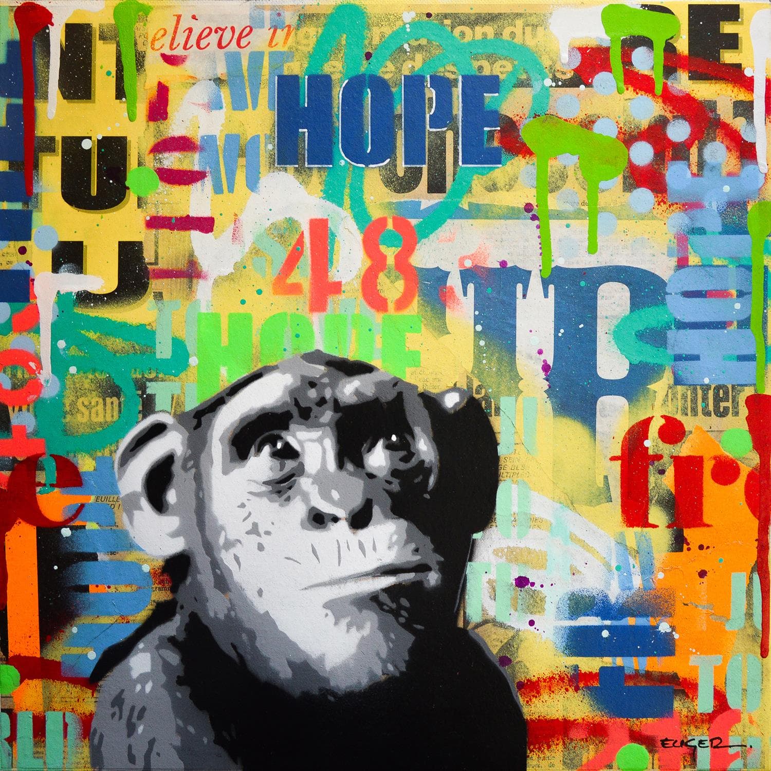 Painting Hope 2 by Euger Philippe | Carré d'artistes