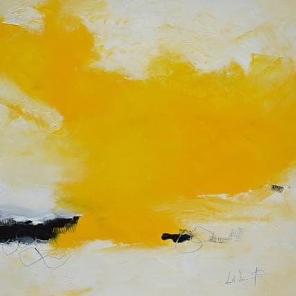 Painting J'attendais en vain by Dumontier Nathalie | Painting Abstract Oil Minimalist